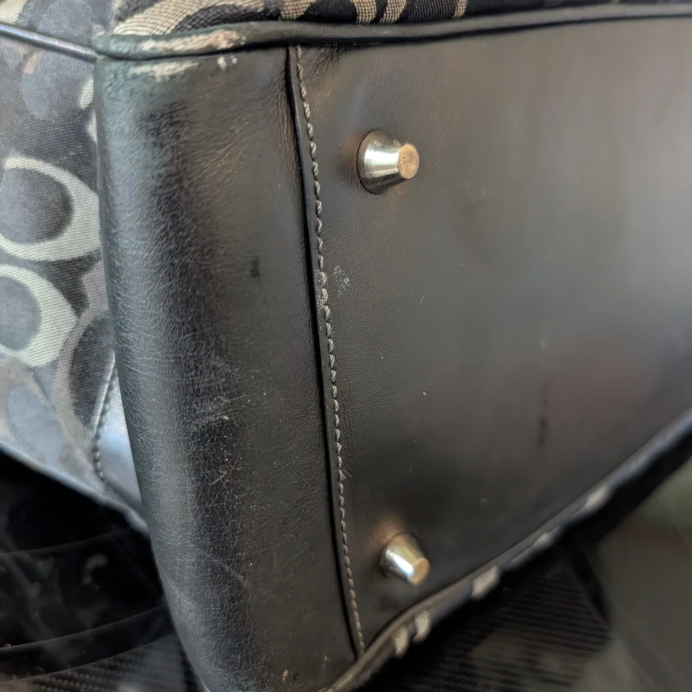 Coach Black Signature Canvas Tote